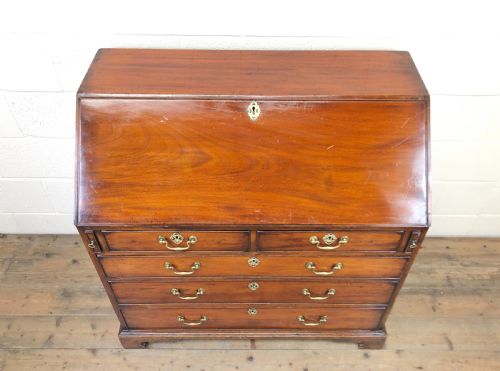 fig 2. Antique George III Mahogany Bureau