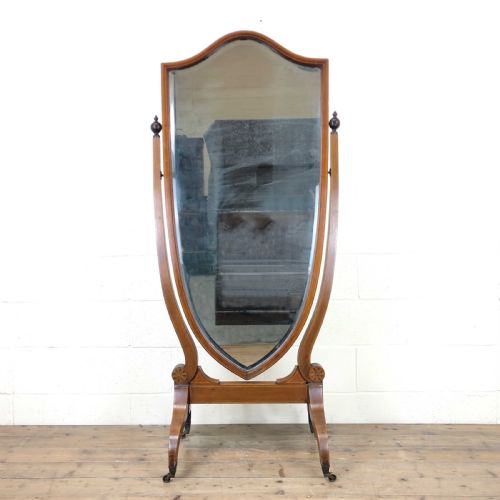 Large 19th Century Shield-shaped Mirror