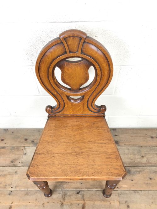 fig 1. Victorian Mahogany Hall Chair