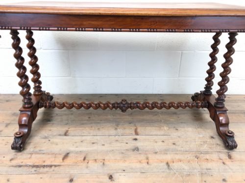 fig 2. Antique Walnut Table with Barley Twist Legs