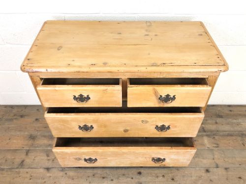 fig 1. Antique Pine Chest of Drawers