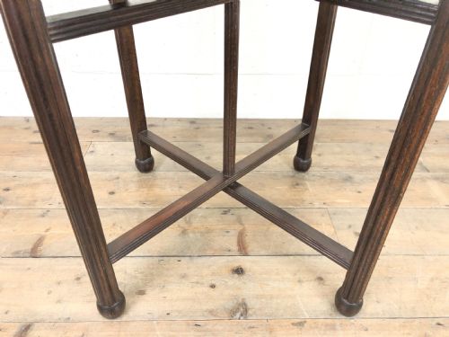 fig 2. Early 20th Century Folding Table with Brass Tray Top