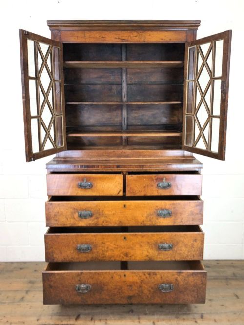 fig 2. 19th Century Oak Two Stage Bookcase