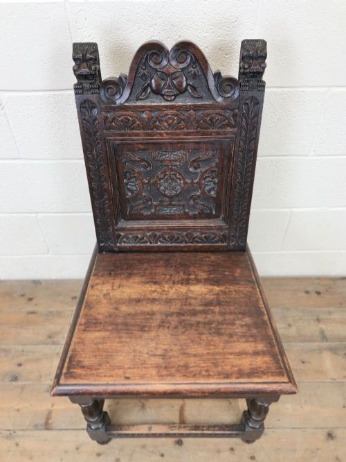fig 1. Victorian Carved Oak Chair