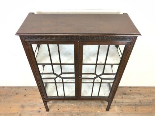 fig 1. Antique Mahogany Display Cabinet
