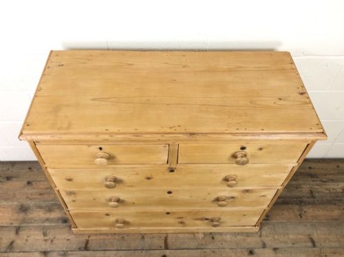 fig 1. Antique Pine Chest of Drawers