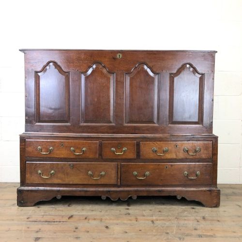 18th Century Welsh Oak Two Part Chest