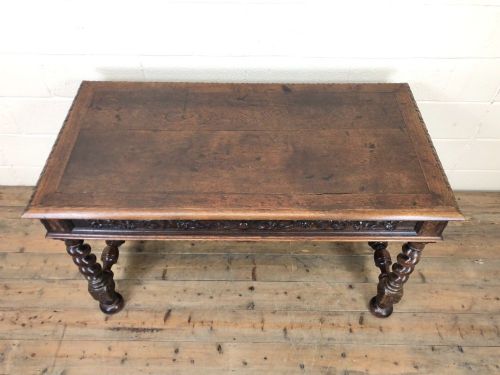 fig 1. Antique Carved Oak Table