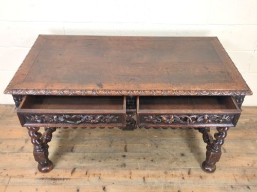 fig 2. Antique Carved Oak Table