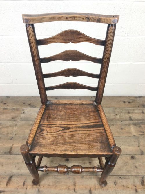 fig 2. Pair of Antique Ladder Back Chairs