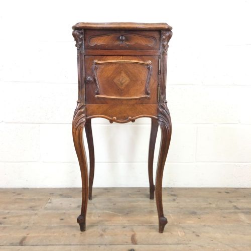Antique French Marble Top Side Cupboard