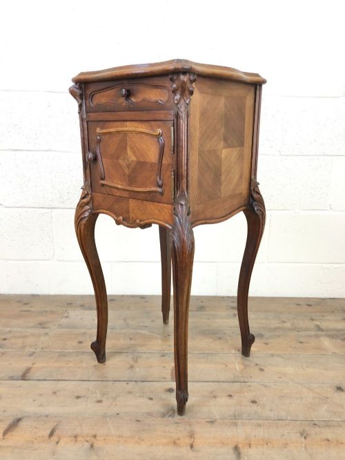 fig 2. Antique French Marble Top Side Cupboard
