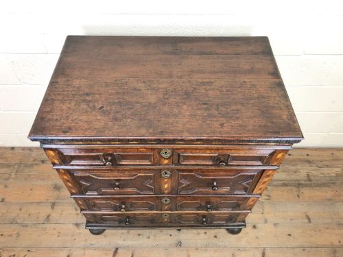 fig 2. Antique Geometric Oak Chest of Drawers