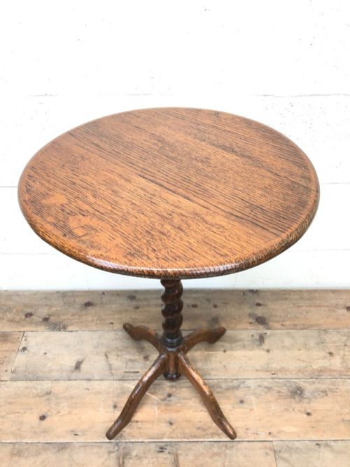 fig 1. Early 20th Century Oak Side Table