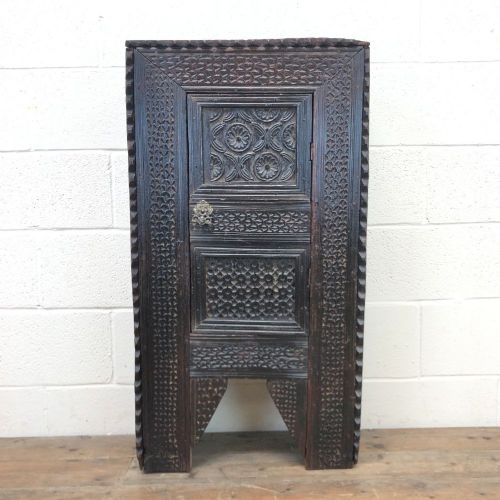 Unusual Antique Carved Side Cupboard