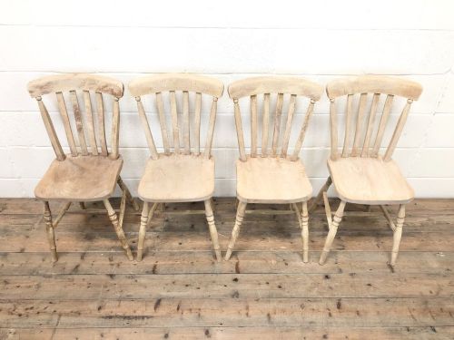 fig 1. Set of Four Antique Farmhouse Dining Chairs