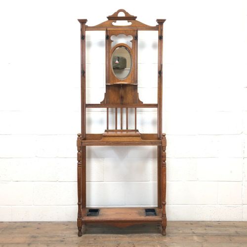 Antique Oak Hall Stand