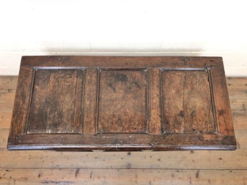 fig 2. 18th Century Oak Coffer with Inlay