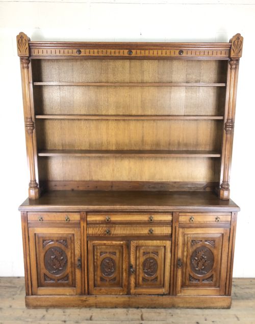 fig 1. Early 20th Century Antique Oak Dresser