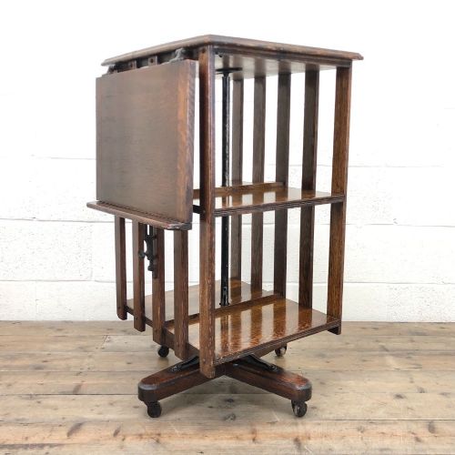 fig 1. Early 20th Century Oak Revolving Bookcase