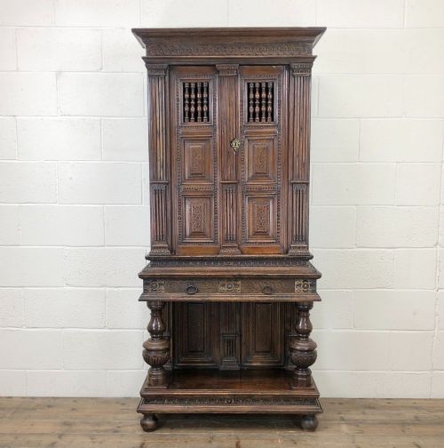 19th Century Oak Cupboard on Stand