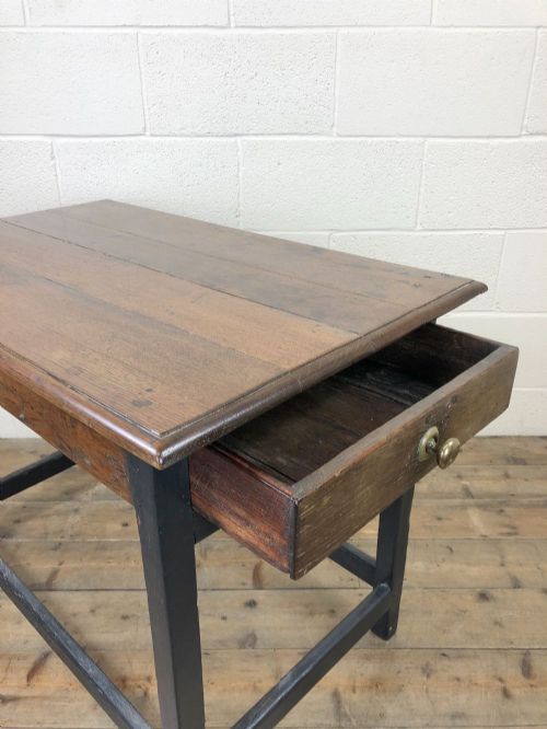 fig 2. Antique Oak Side Table with Drawer