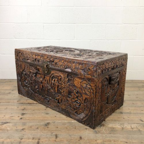 Antique Chinese Camphorwood Trunk