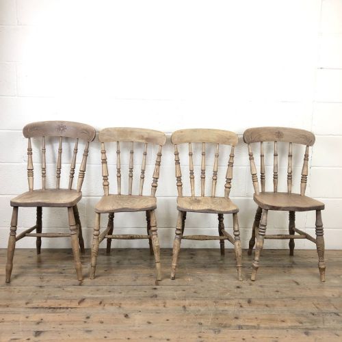 Set of Four Antique Kitchen Chairs
