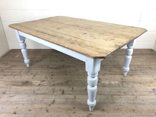Victorian Antique Pine Farmhouse Kitchen Table