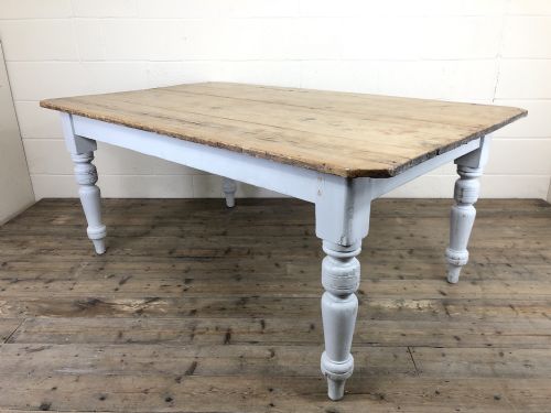 fig 1. Victorian Antique Pine Farmhouse Kitchen Table