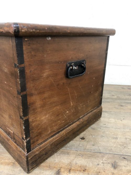 fig 2. Antique Pine Trunk with Dovetail Joints