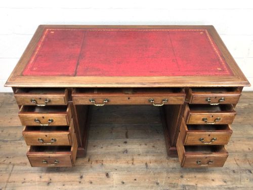 fig 1. Antique Kneehole Desk