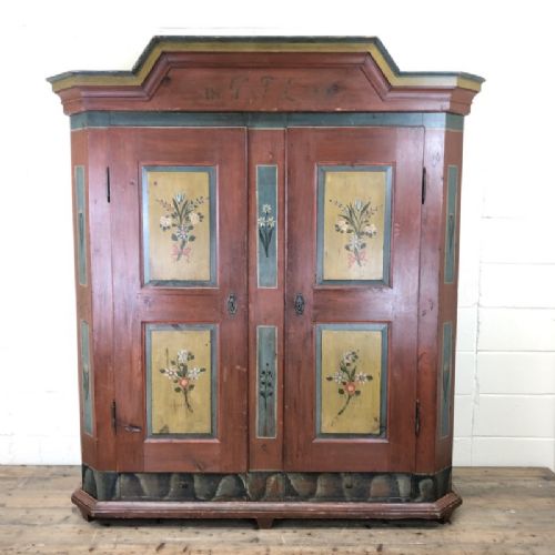 Large Antique Painted Wardrobe