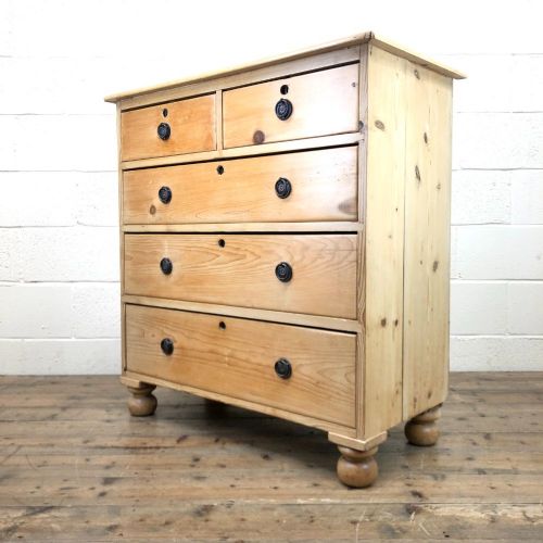 Antique Straight Front Pine Chest of Drawers
