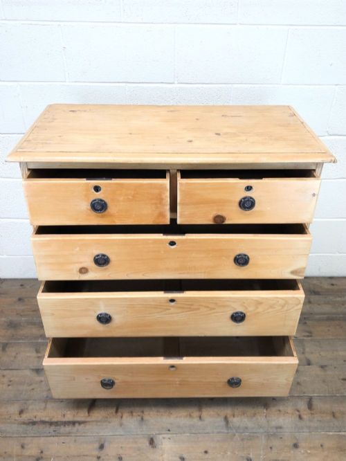fig 2. Antique Straight Front Pine Chest of Drawers
