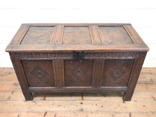 fig 2. 18th Century Oak Blanket Box