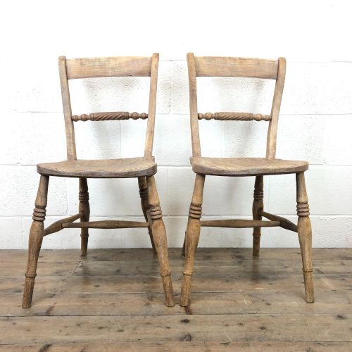 Pair of Chairs with Rope Twist Backs