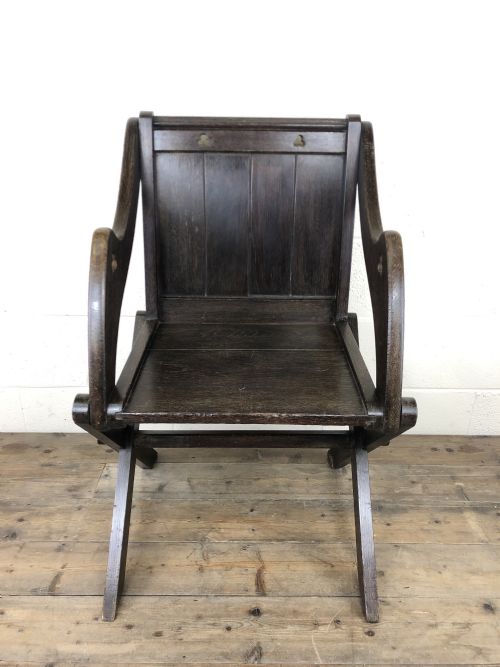 fig 1. Unusual Antique Oak Gothic Armchair