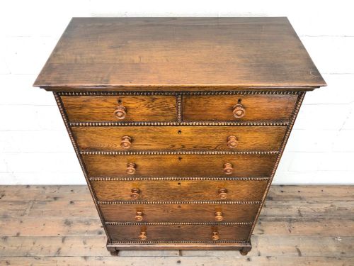 fig 2. Antique Oak Chest of Drawers