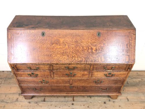 fig 1. Large Georgian Oak Writing Bureau