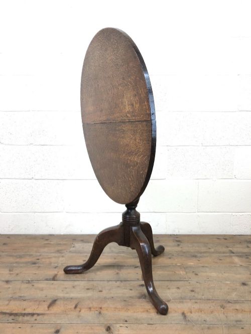 fig 1. Early 19th Century Antique Oak Pillar Table
