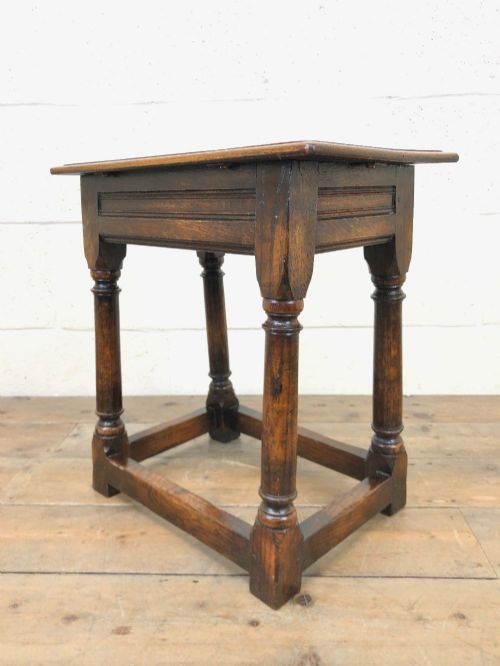 Early 20th Century Antique Oak Coffin Stool