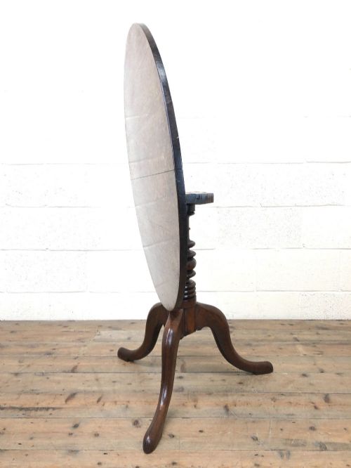 fig 1. Antique Oak Tripod Pillar Table