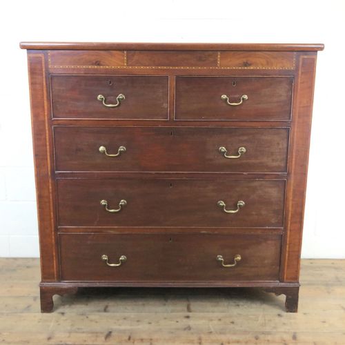 Large 19th Century Inlaid Mahogany Chest of Drawers