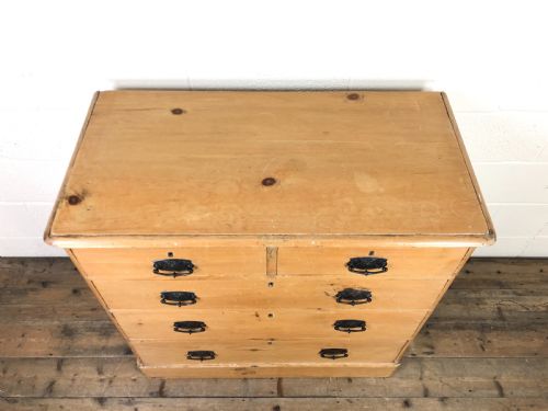 fig 1. Antique Pine Chest of Drawers