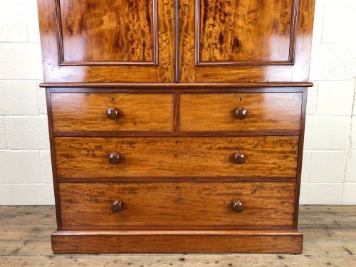 fig 1. Antique Mahogany Press Cupboard by ‘Heal & Son, London’