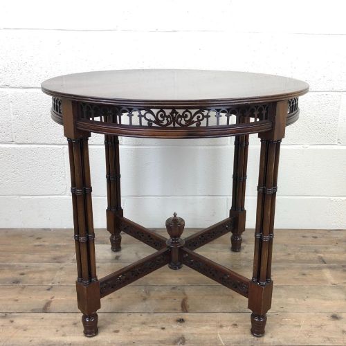 Antique Walnut Circular Centre Table