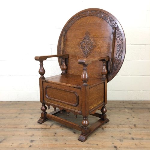 Antique Oak Monks Bench Seat