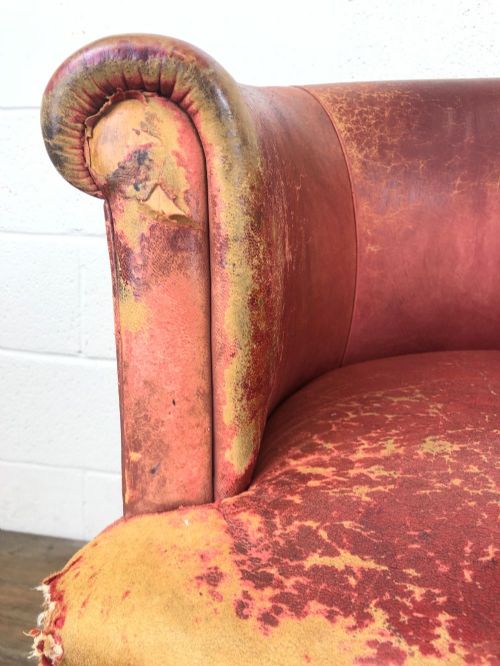 fig 2. Antique Distressed Leather Swivel Armchair