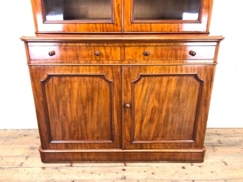 fig 2. Antique Mahogany Two Stage Bookcase